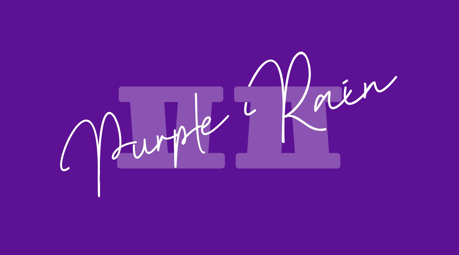 Purple Rain 필기체 로고
